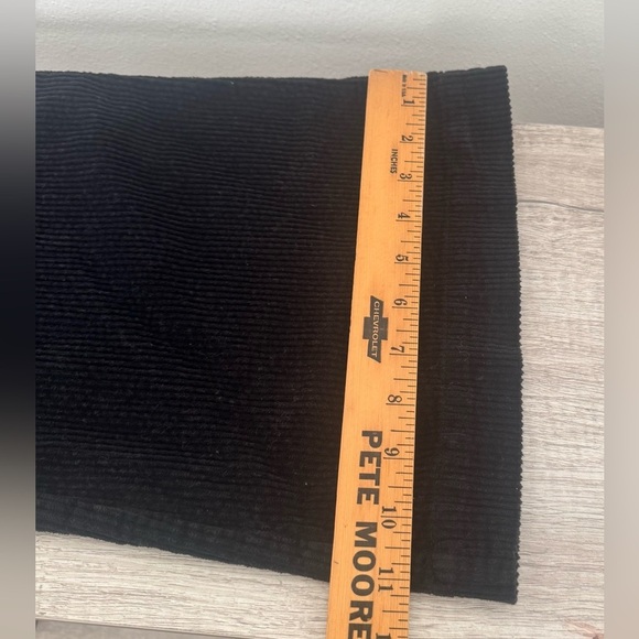 Free People Black Corduroy Flare Pants Patch Pockets Boho Size 12 - Picture 4 of 10